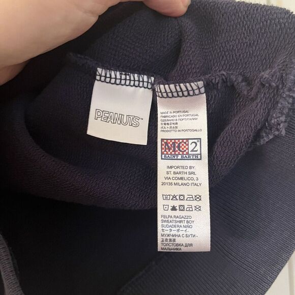 MC2 Saint Barth Peanuts Charlie Brown Sweatshirt No School Tomorrow Boys Size 6 - Picture 10 of 13